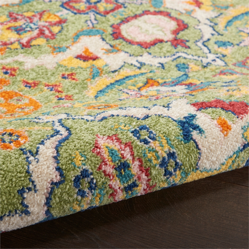 Nourison Allur 6' x 9' Sage Ivory Fabric Bohemian Area Rug (6' x 9')