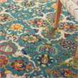 Nourison Allur 3' x 5' Turquoise Ivory Fabric Bohemian Area Rug (3' x 5')