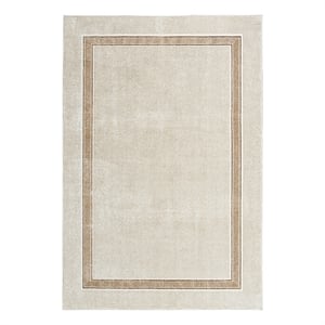 Nourison Glam 3'11&quot x 5'11&quot Fabric Ivory Cream Contemporary Indoor Area Rug