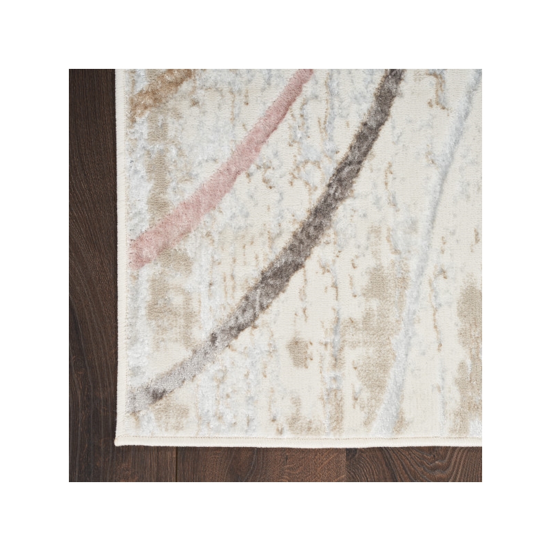 Nourison Home Glam 4' x 6' Fabric Ivory/Multicolor Modern Indoor Area Rug