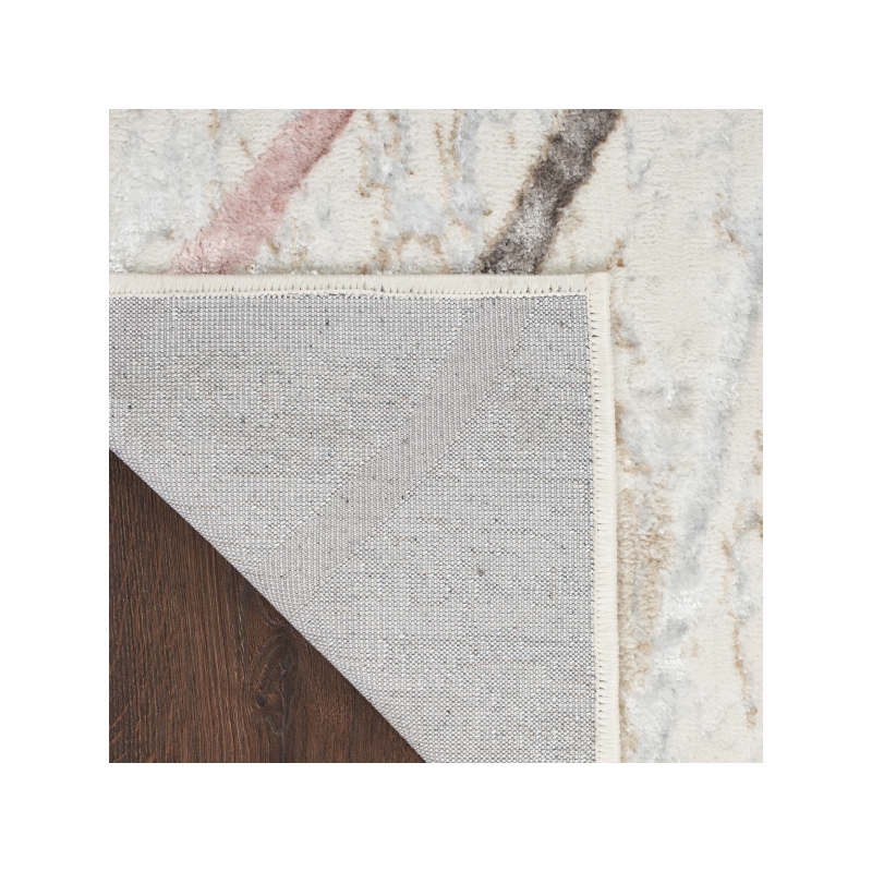 Nourison Home Glam 4' x 6' Fabric Ivory/Multicolor Modern Indoor Area Rug