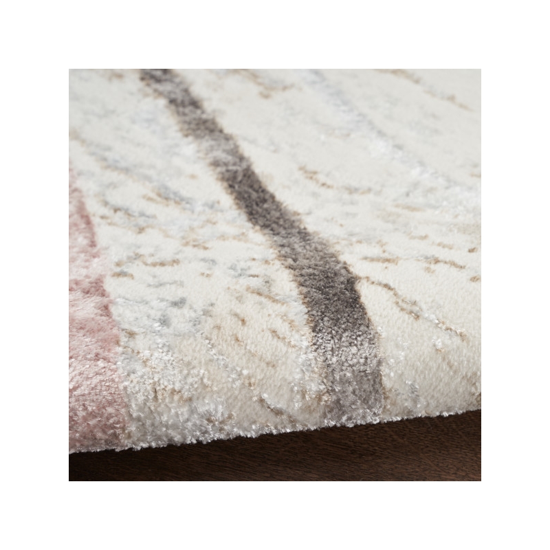 Nourison Home Glam 4' x 6' Fabric Ivory/Multicolor Modern Indoor Area Rug