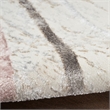 Nourison Home Glam 4' x 6' Fabric Ivory/Multicolor Modern Indoor Area Rug