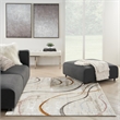Nourison Home Glam 4' x 6' Fabric Ivory/Multicolor Modern Indoor Area Rug