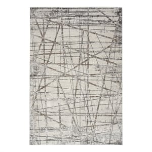 Nourison Desire 3'11&quot x 5'11&quot Grey Silver Modern Indoor Rug