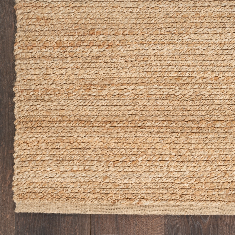 Nourison Natural Jute 2' x 3' Natural Farmhouse Indoor Rug