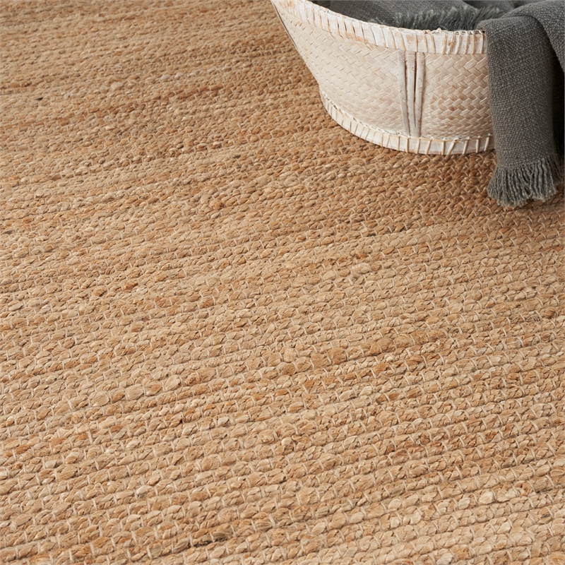Nourison Natural Jute 5' x 7' Natural Farmhouse Indoor Rug
