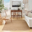 Nourison Natural Jute 6' x 9' Natural Farmhouse Indoor Rug