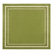 Nourison Essentials 60' x square Contemporary Indoor/Outdoor Rug in Green Ivory