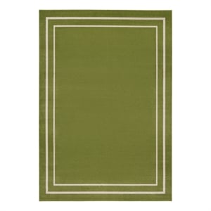 Nourison Essentials 108x144&quot Contemporary Indoor/Outdoor Rug in Green Ivory