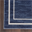 Nourison Essentials 5' x square Navy/Ivory Contemporary Indoor/Outdoor Rug