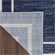 Nourison Essentials 5' x square Navy/Ivory Contemporary Indoor/Outdoor Rug