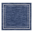 Nourison Essentials 5' x square Navy/Ivory Contemporary Indoor/Outdoor Rug