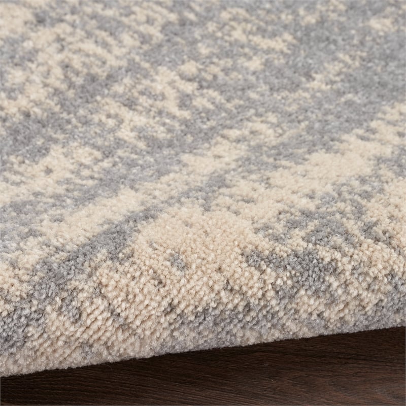 Nourison Essentials 10' x 14' Grey/Beige Modern Indoor/Outdoor Rug