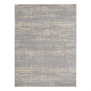 Nourison Essentials 10' x 14' Grey/Beige Modern Indoor/Outdoor Rug