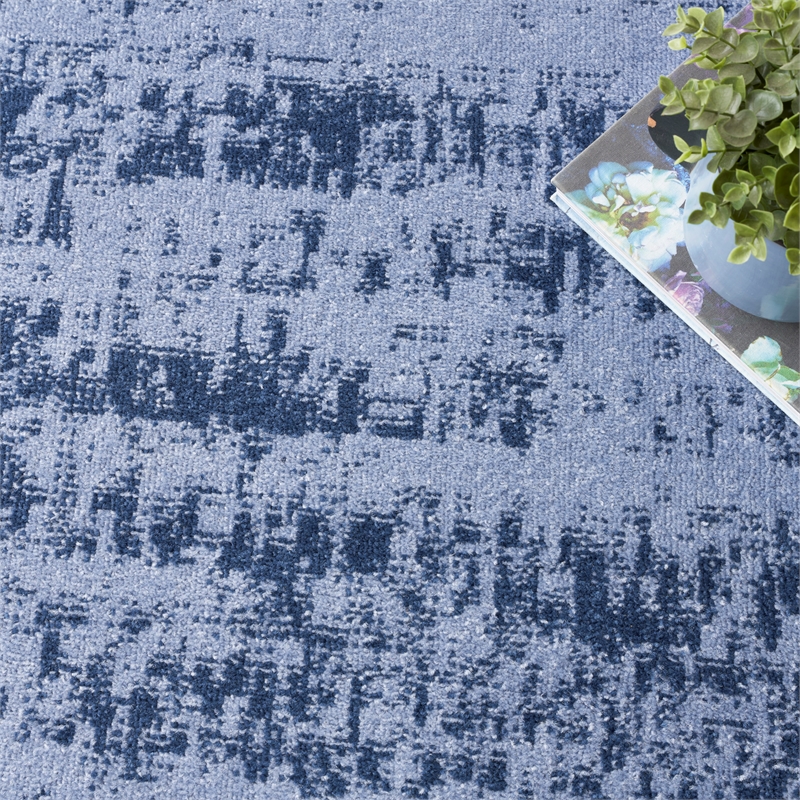 Nourison Essentials 10' x 14' Denim Modern Indoor/Outdoor Rug