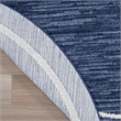 Nourison Essentials 6' x round Navy/Ivory Contemporary Indoor/Outdoor Rug