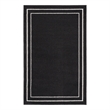 Nourison Essentials 3' x 5' Black Ivory Contemporary Indoor/Outdoor Rug