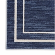 Nourison Essentials 3' x 5' Navy/Ivory Contemporary Indoor/Outdoor Rug