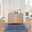 Nourison Essentials 3' x 5' Navy/Ivory Contemporary Indoor/Outdoor Rug