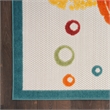 Nourison Aloha 2' x 6' Teal Multi Coastal Nautical & Beach Indoor/Outdoor Rug