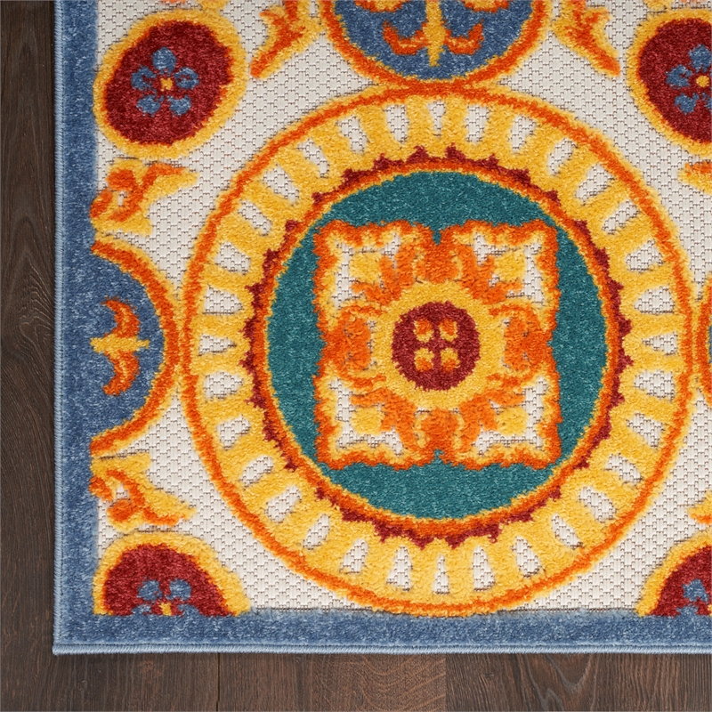 Nourison Aloha 9' x 12' Multicolor Tropical Indoor/Outdoor Rug