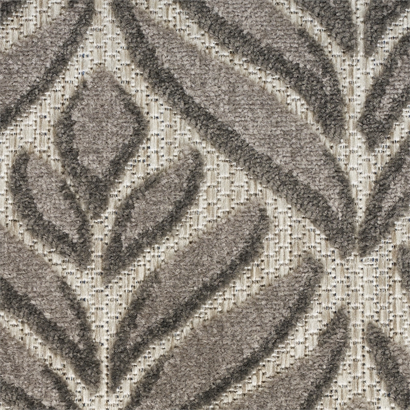 Nourison Aloha 3' x 4' Charcoal Fabric Tropical Area Rug (3' x 4')