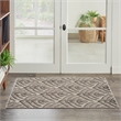Nourison Aloha 3' x 4' Charcoal Fabric Tropical Area Rug (3' x 4')