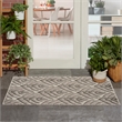 Nourison Aloha 3' x 4' Charcoal Fabric Tropical Area Rug (3' x 4')