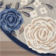 Nourison Aloha 8' x Round Blue Gray Fabric Contemporary Area Rug (8' Round)