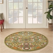 Nourison Allur 5' x Round Sage Ivory Fabric Bohemian Area Rug (5' Round)
