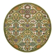 Nourison Allur 5' x Round Sage Ivory Fabric Bohemian Area Rug (5' Round)