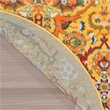 Nourison Allur 5' x Round Yellow Multicolor Fabric Bohemian Area Rug (5' Round)