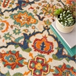 Nourison Allur 5' x Round Ivory Multicolor Fabric Bohemian Area Rug (5' Round)