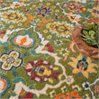 Nourison Allur 8' x Round Sage Ivory Fabric Bohemian Area Rug (8' Round)