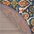 Nourison Allur 8' x Round Navy Multicolor Fabric Bohemian Area Rug (8' Round)