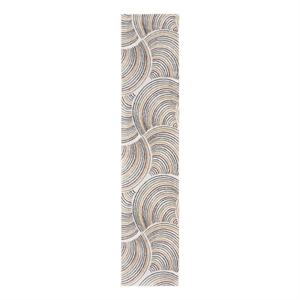 Nourison Astra Machine Washable 2'2&quot x 12' Ivory/Multi Mid-Century Indoor Rug