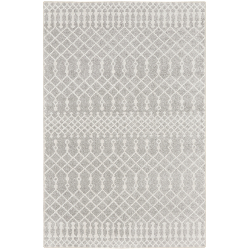 Nourison Astra Machine Washable 4' x 6' Grey Bohemian Indoor Rug