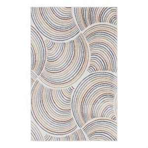 Nourison Astra Machine Washable 2'2&quot x 4' Ivory/Multi Mid-Century Indoor Rug