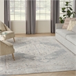 Nourison Home Astra Machine Washable 8' x 10' Light Blue Fabric Area Rug
