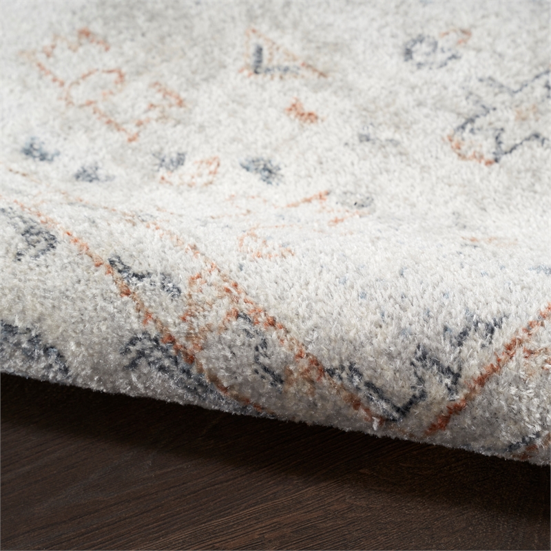 Nourison Home Astra Machine Washable 8' x 10' Light Blue Fabric Area Rug