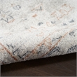 Nourison Home Astra Machine Washable 9' x 12' Light Blue Fabric Area Rug