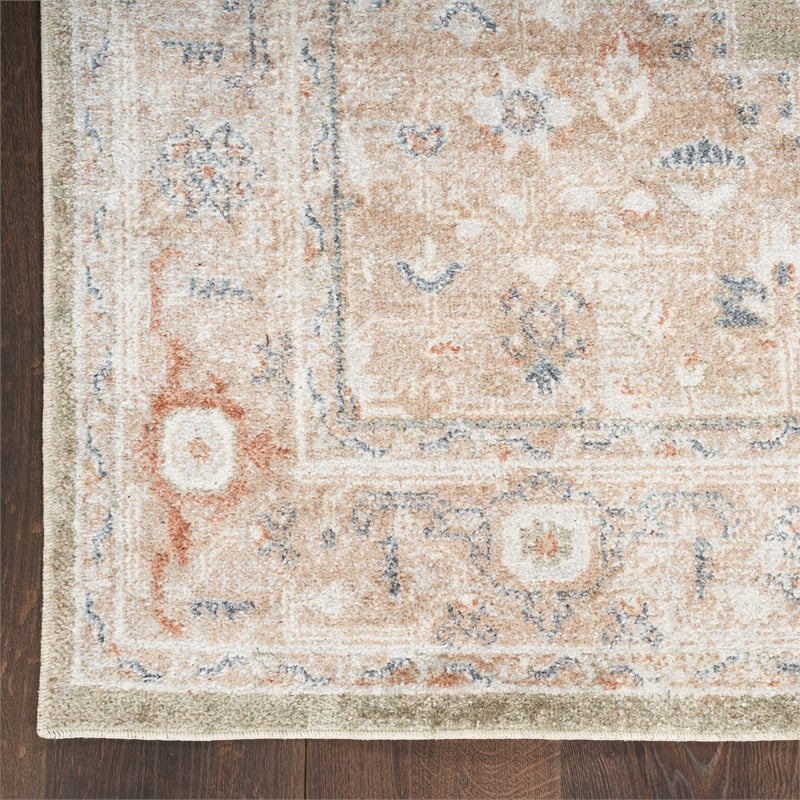 Nourison Home Astra Machine Washable 8' x 10' Sage Multicolor Fabric Area Rug