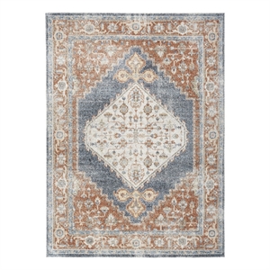Nourison Home Astra Machine Washable 8' x 10' Denim Multicolor Fabric Area Rug