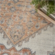 Nourison Home Astra Machine Washable 7' x 9' Blue Gold Fabric Area Rug