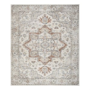Nourison Home Astra Machine Washable 8' x 10' Gray Multicolor Fabric Area Rug