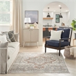 Nourison Home Astra Machine Washable 7' x 9' Gray Multicolor Fabric Area Rug