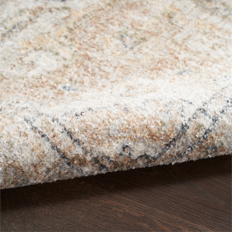 Nourison Home Astra Machine Washable 8' x 10' Beige Fabric Area Rug