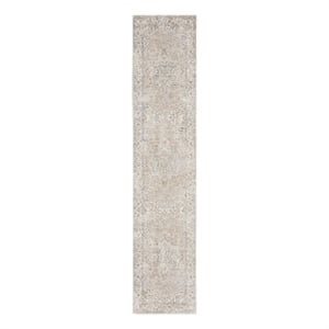 Nourison Astra Machine Washable 2'2&quot x 12' Beige Vintage Indoor Rug