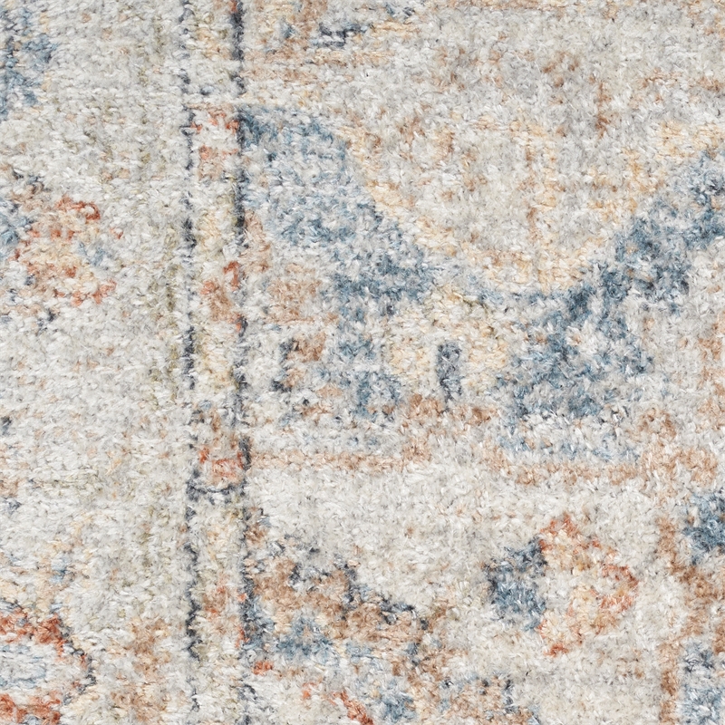 Nourison Astra Machine Washable 4' x 6' Denim Multi Vintage Indoor Rug